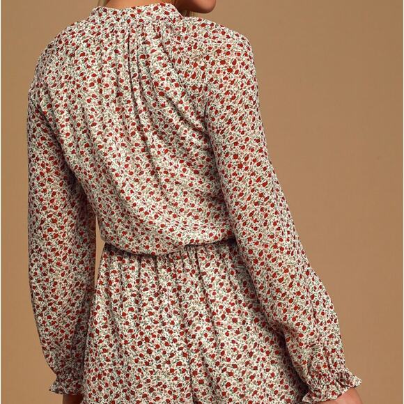 NWT Lulu's Love Grows Bodice Ruffled Floral Print Romper Size  Large - Picture 3 of 9